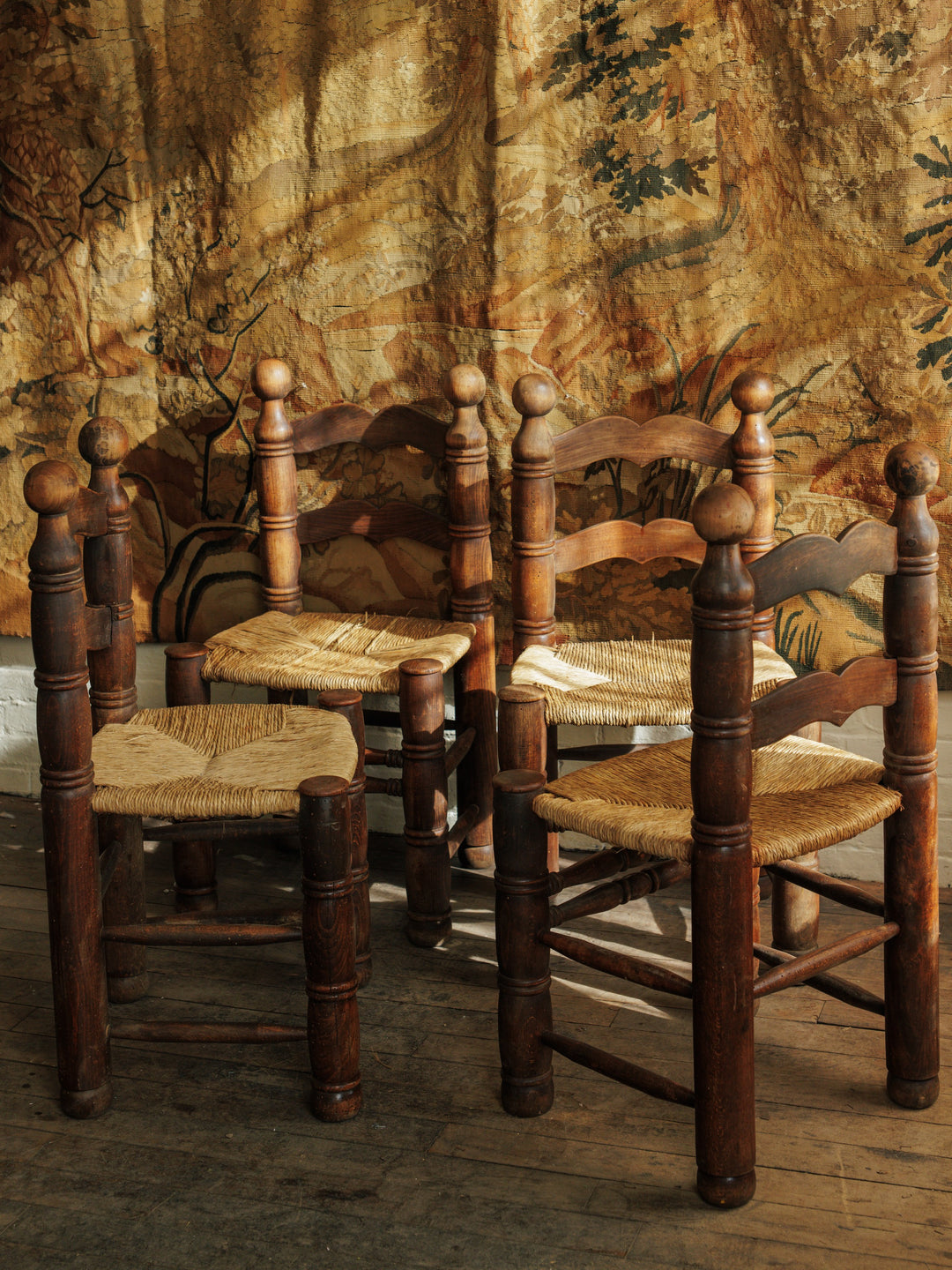 Brutalist French Chairs (Set of 4)