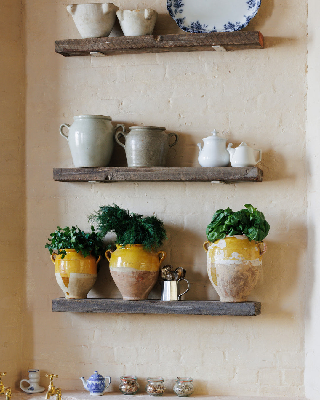 Large Yellow Confit Pot