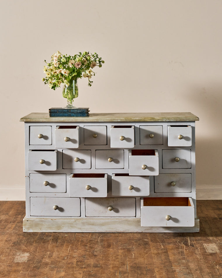 Painted French Apothecary Dresser
