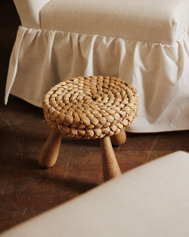 Rare French Woven Stool