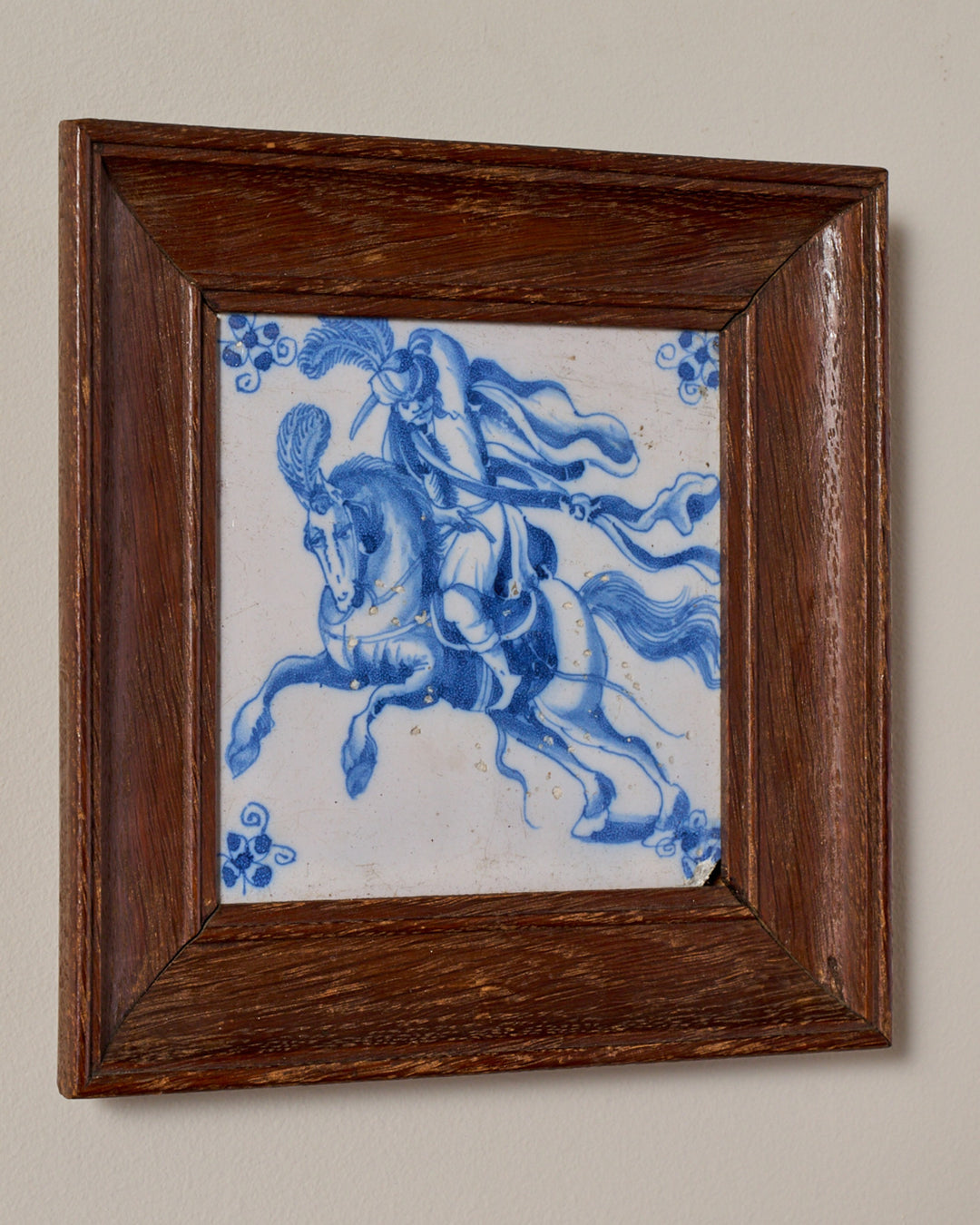 17th c. Framed Delft Tile