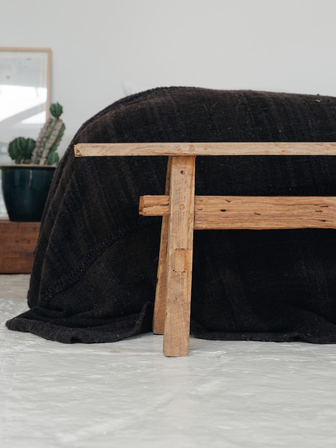 Antique Elmwood Bench