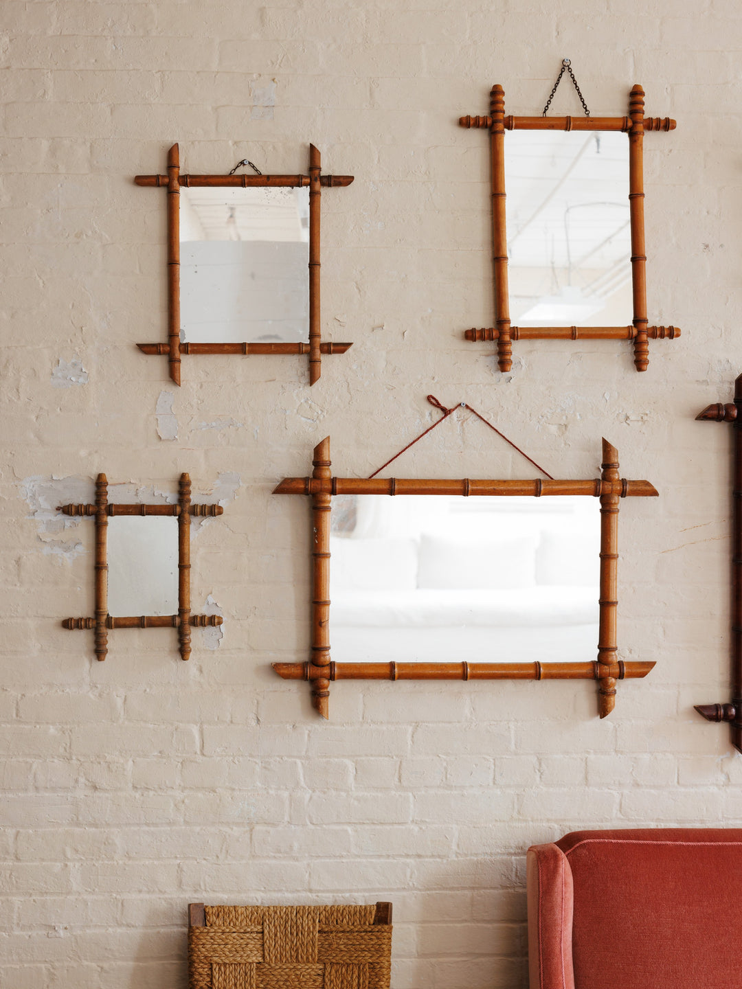 Faux Bamboo Mirror - Horizontal