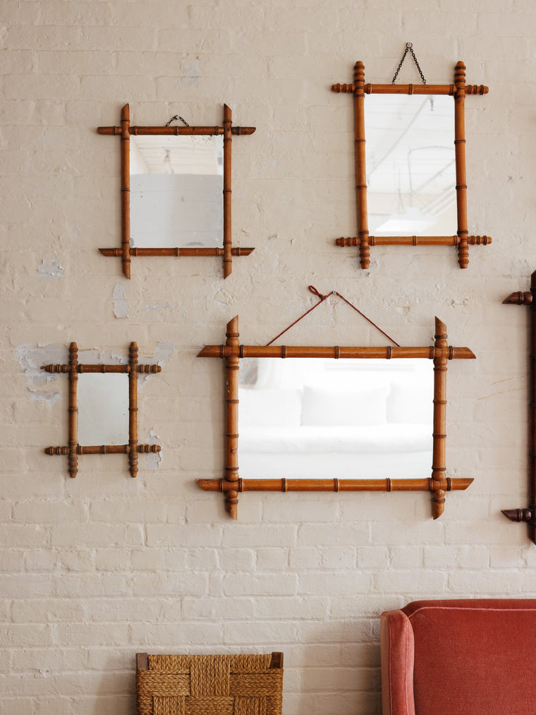 Faux Bamboo Mirror - Horizontal