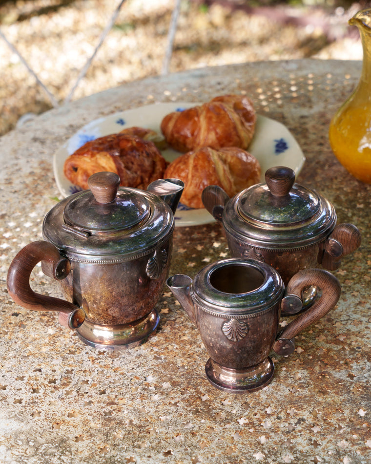 Silver Shell Tea Set