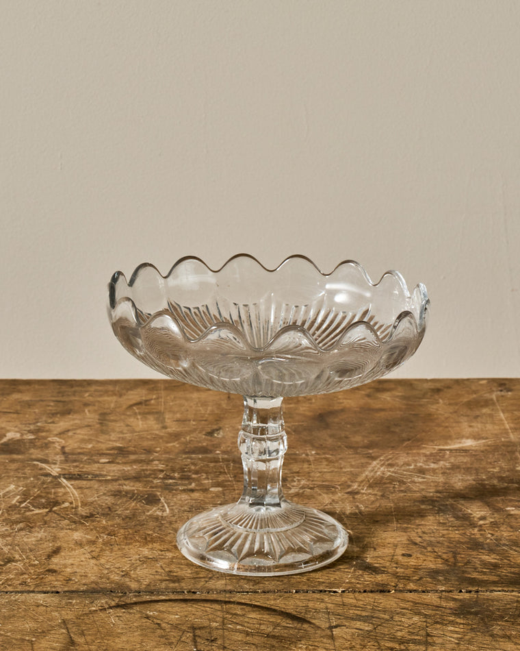 Vintage Glass Pedestal Dish/Cloche