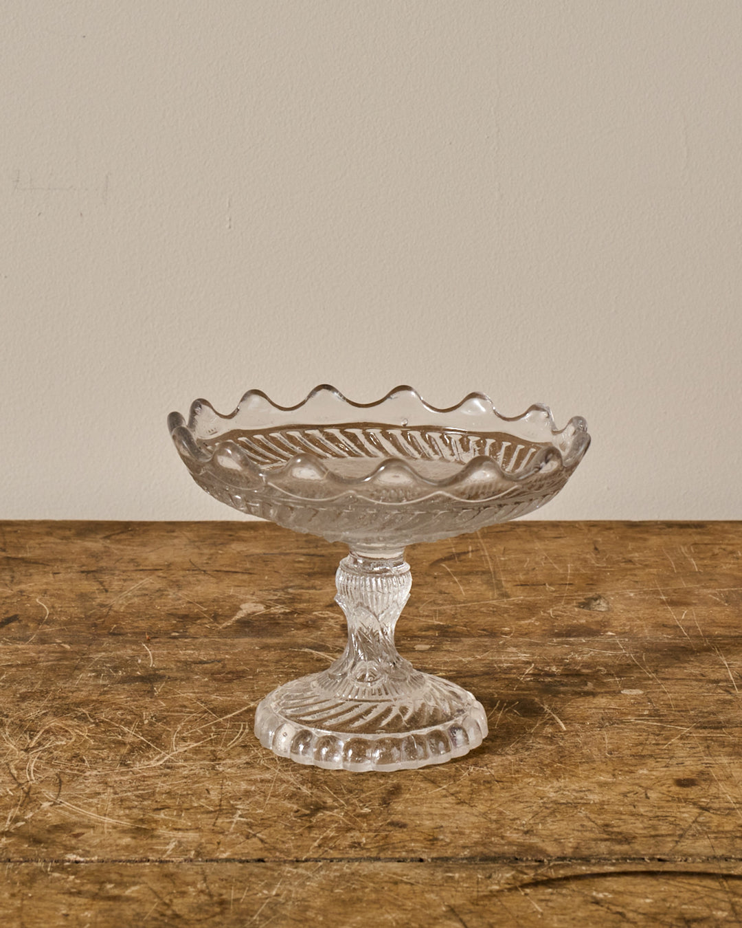 Vintage Glass Pedestal Dish - IV