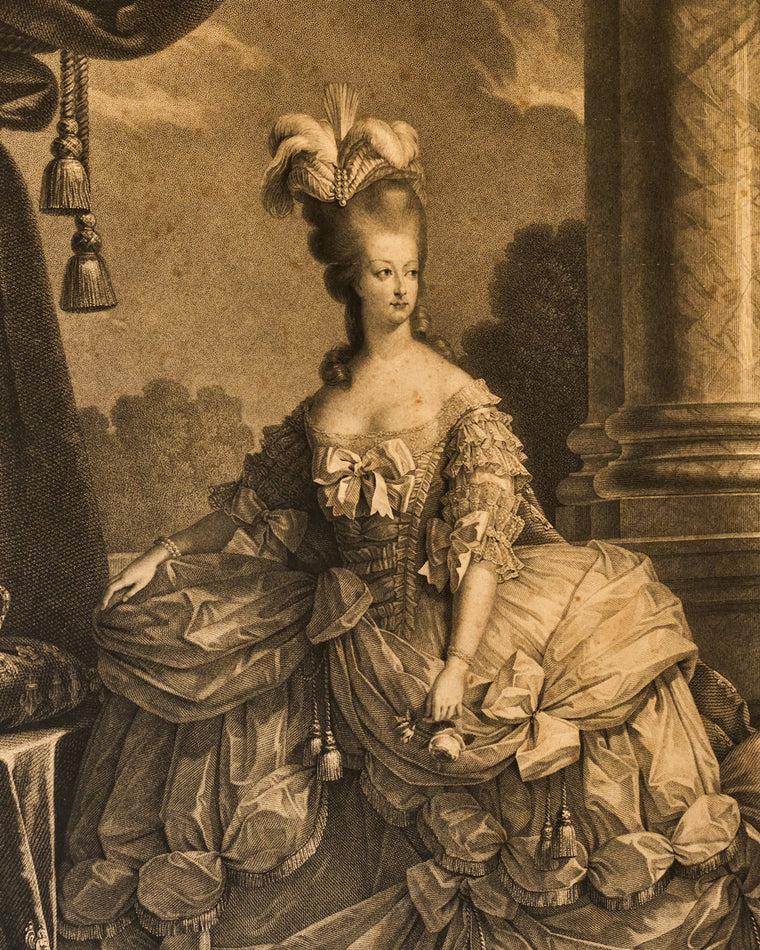 Framed Engraving of Marie Antoinette