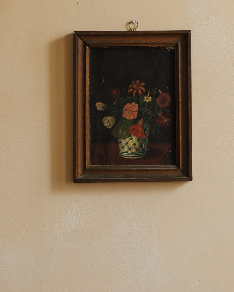Antique Framed Flower Painting