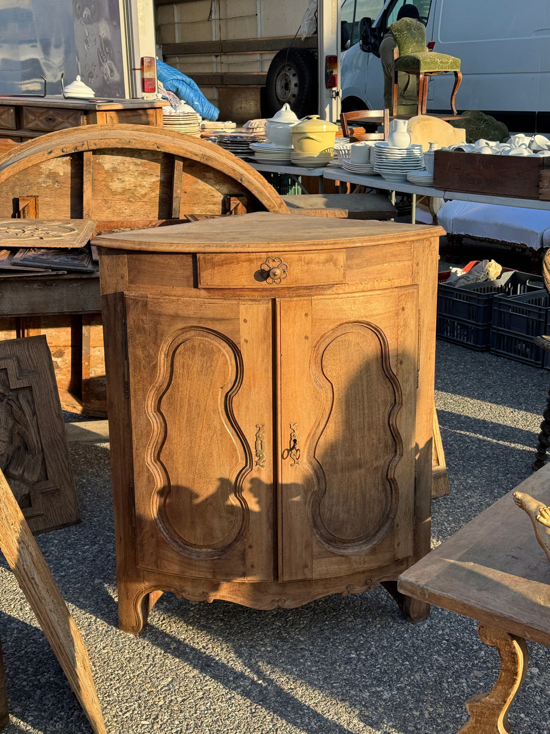 Walnut Corner Cabinet