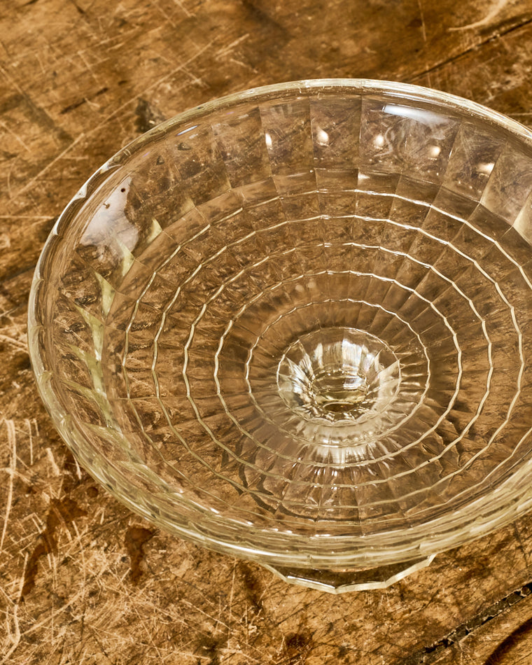 Vintage Glass Pedestal Dish - III