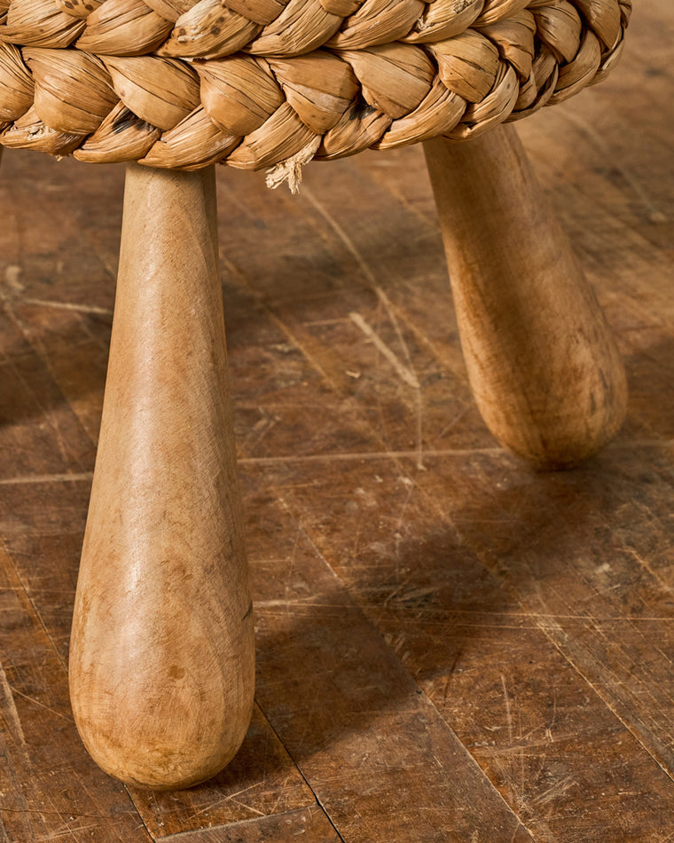Rare French Woven Stool
