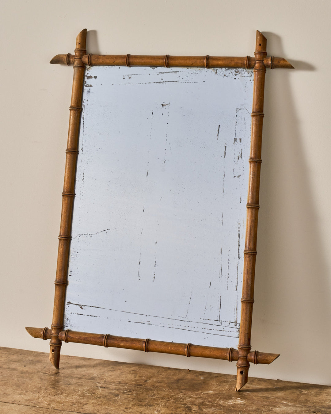 Faux Bamboo Mirror