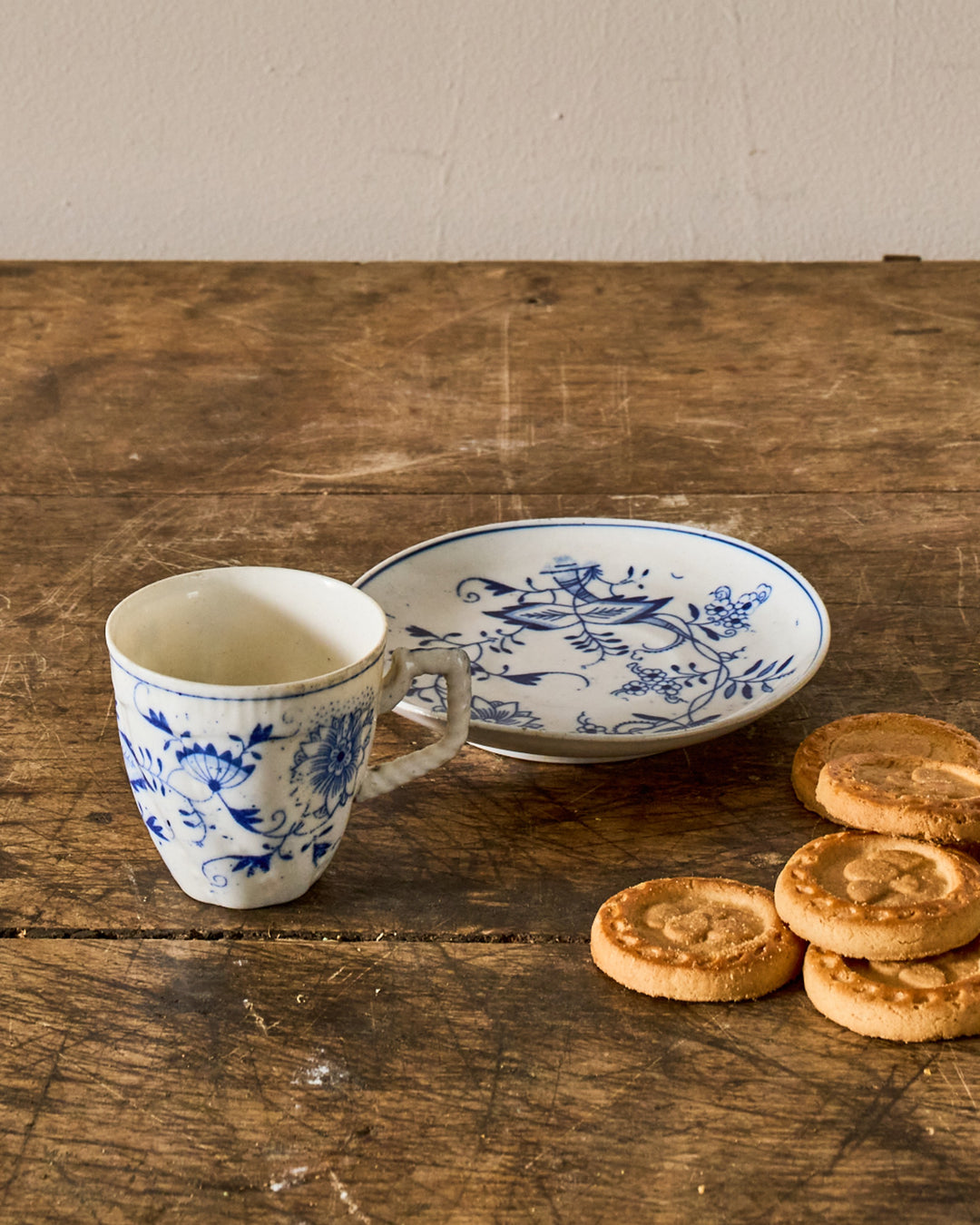 Blue Onion Teacup & Saucer