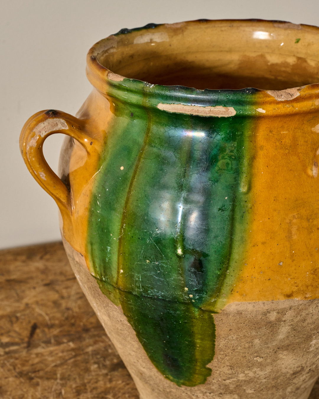 Rare Yellow & Green Confit Pot