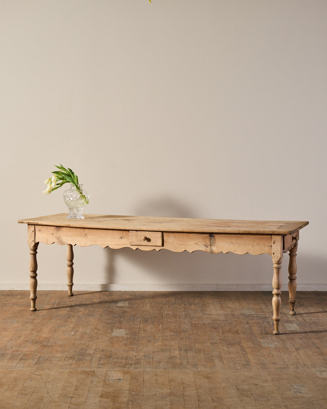 19th c. Scalloped Farm Table