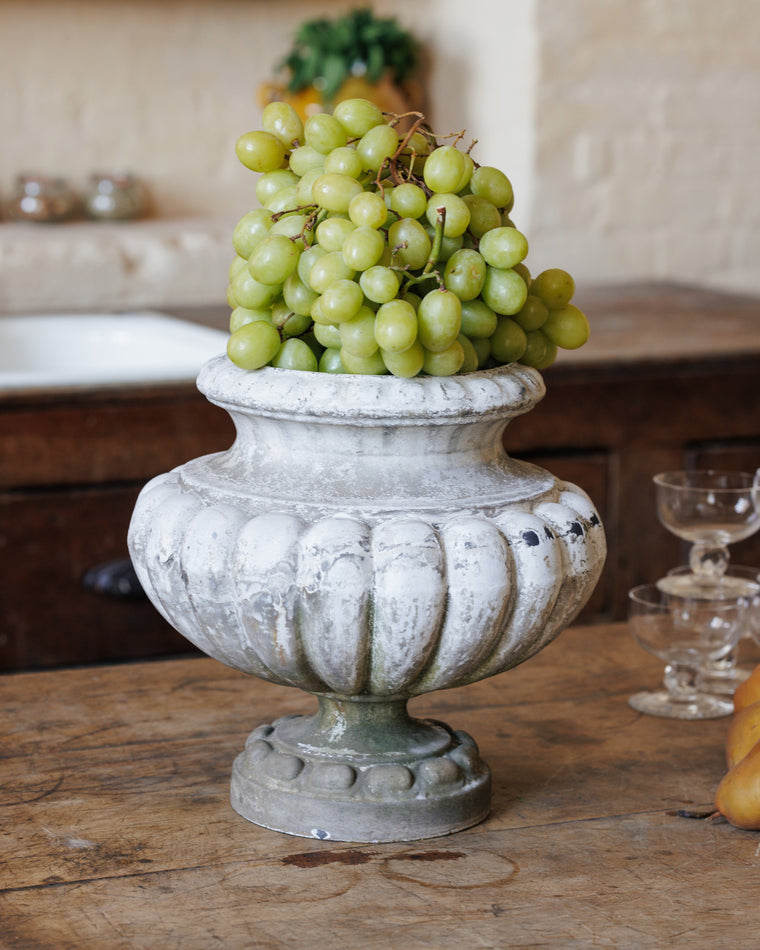 Cast Iron White Medici Urns