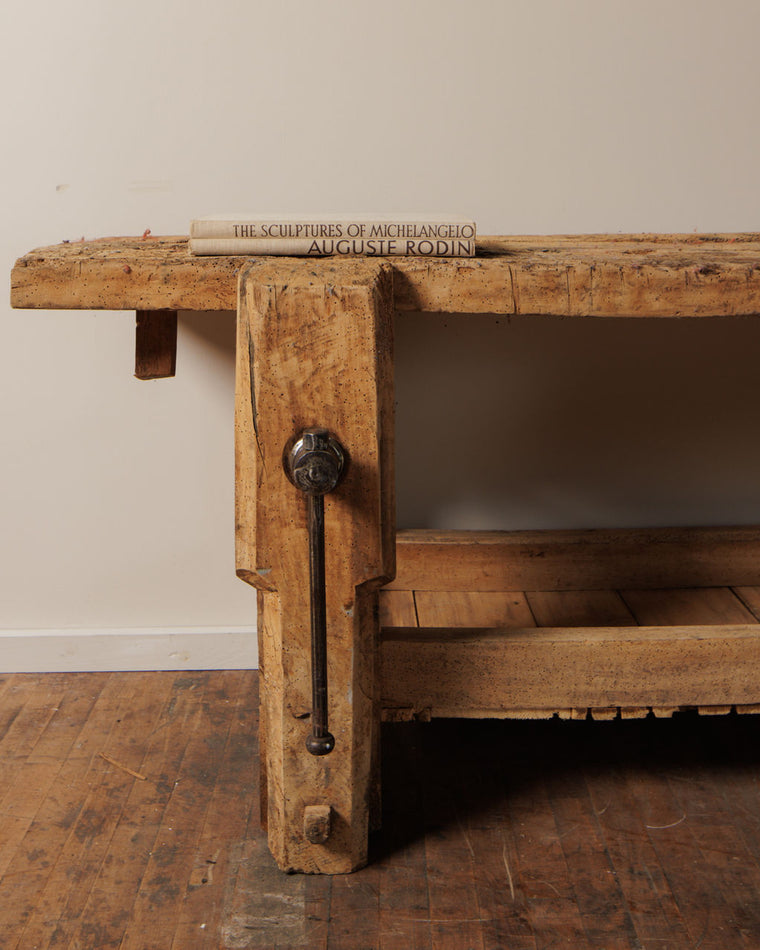 19th c. Oak Workbench