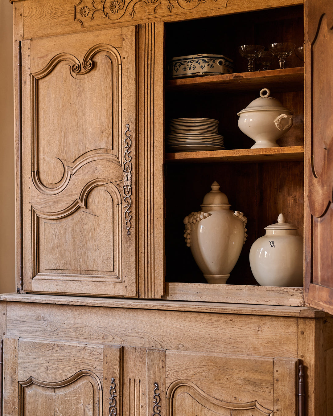 19th c. Oak Alsace Cupboard