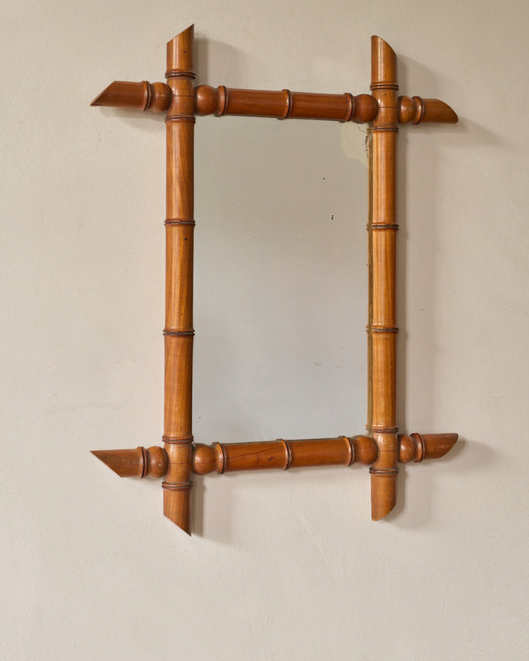 Faux Bamboo Mirror