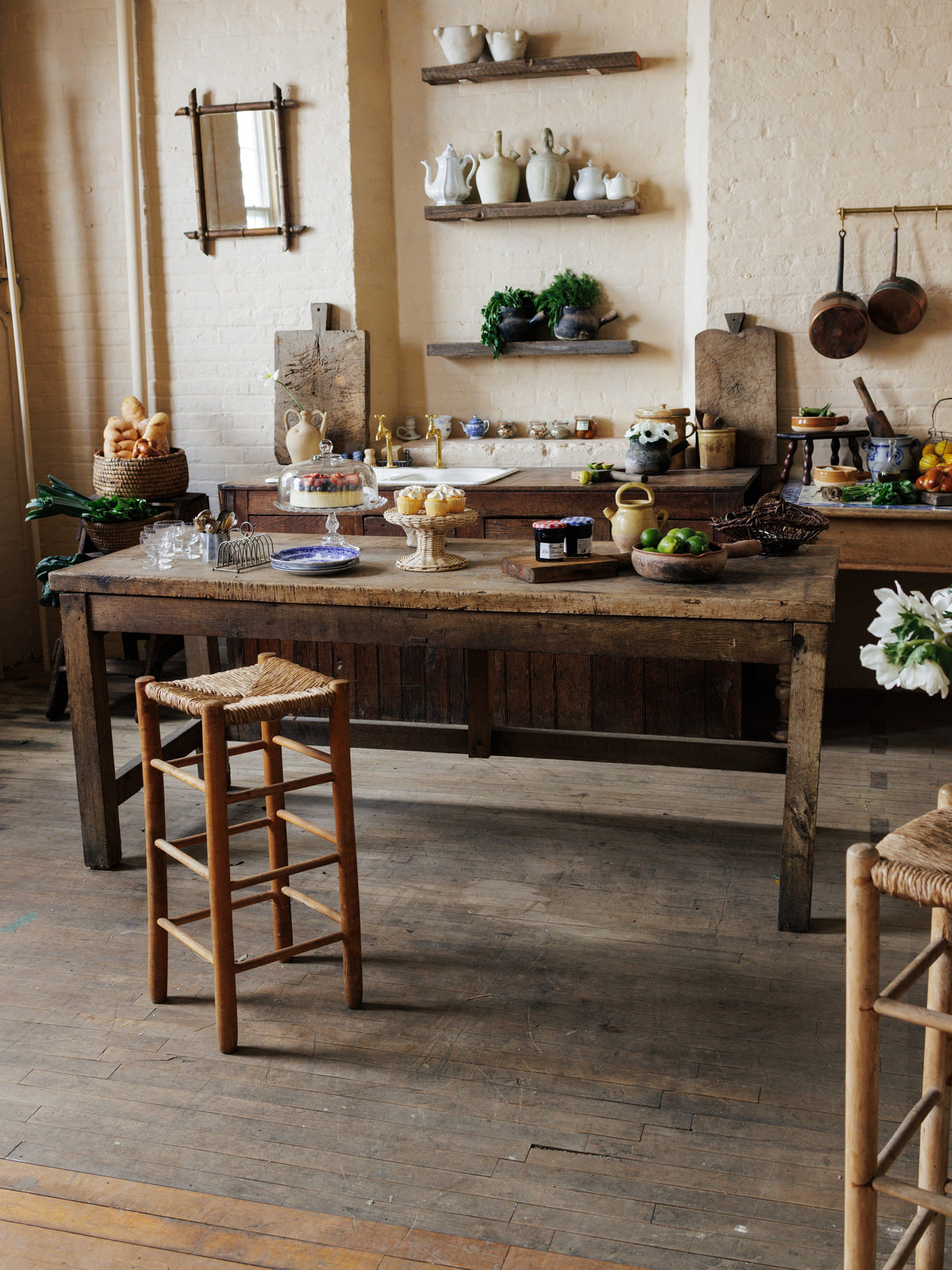 French Walnut Kitchen Island