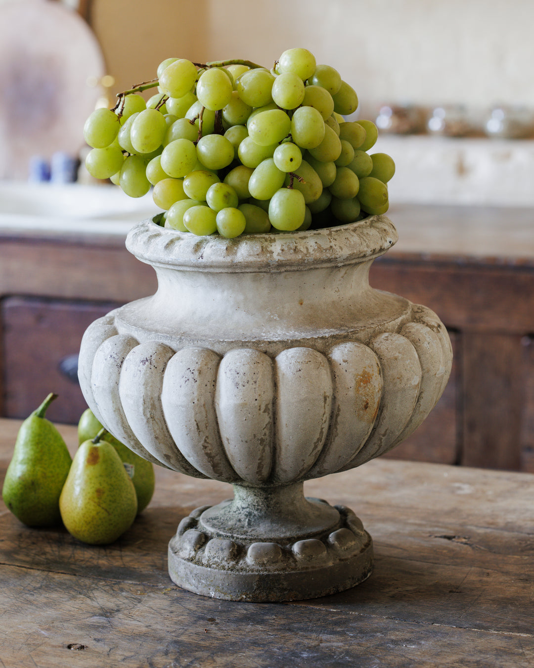 Cast Iron White Medici Urns