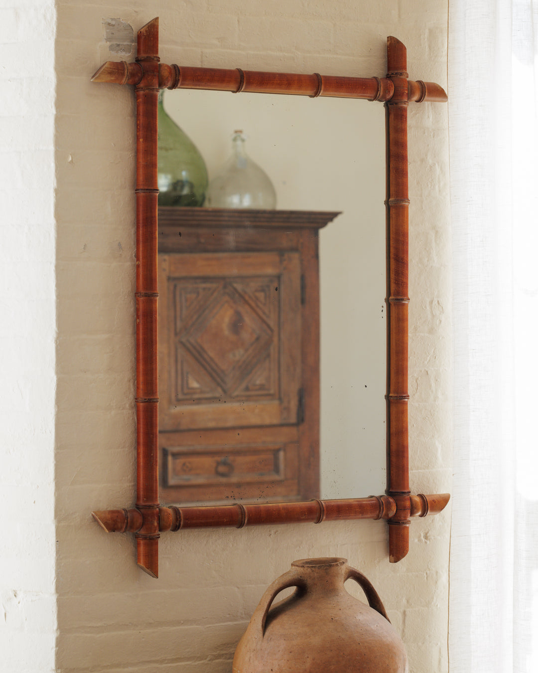 Faux Bamboo Mirror - Extra Large