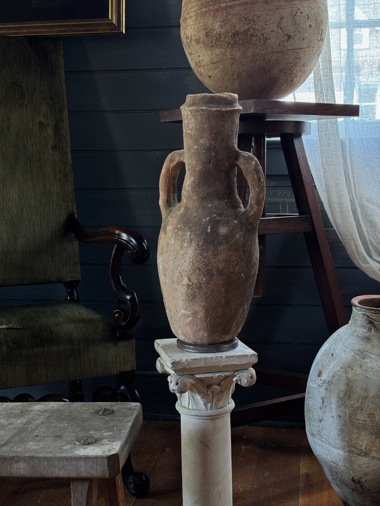 Two Handle Moroccan Terracotta Vessel