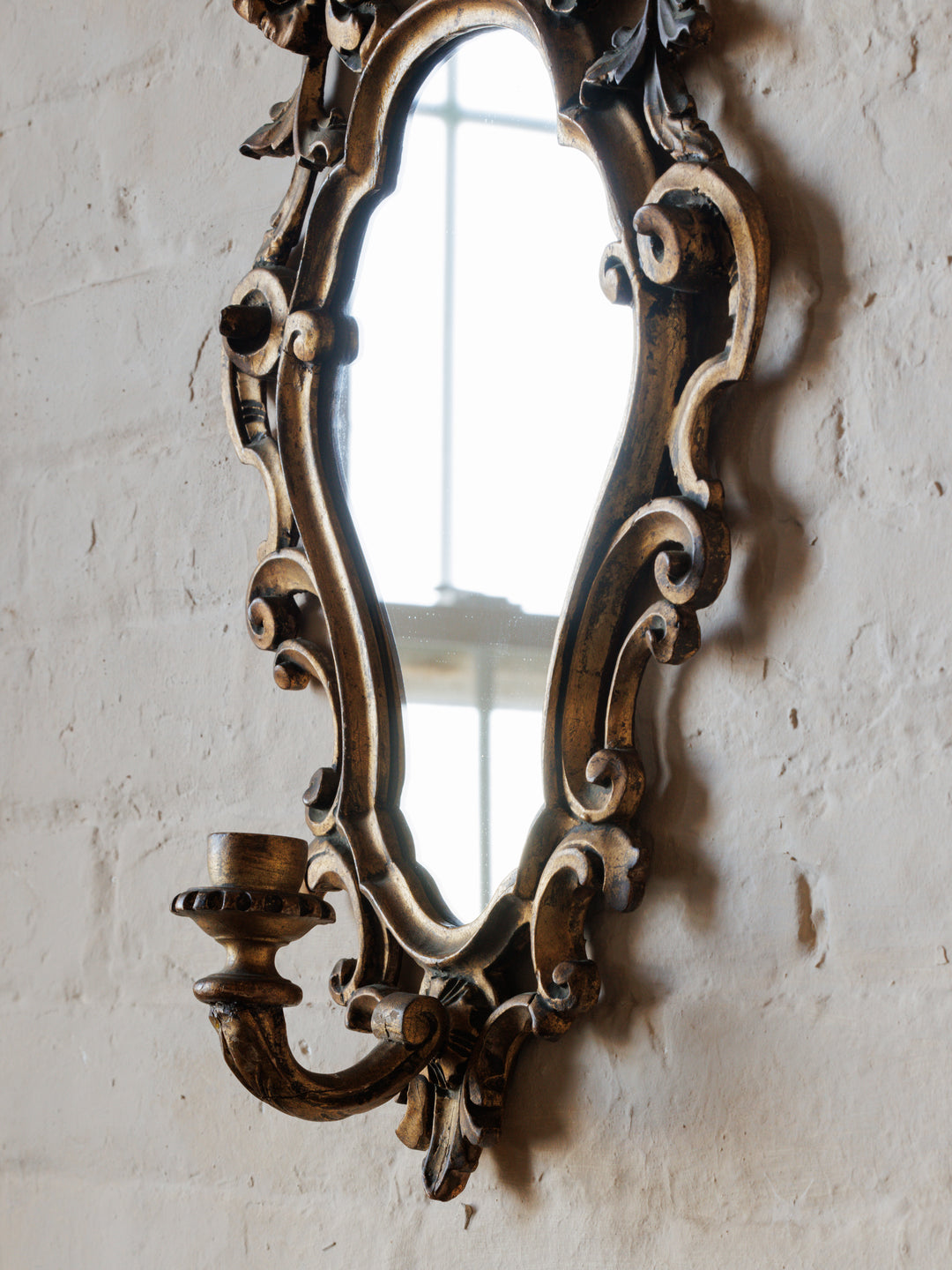 Gilt Mirror Candle Sconce