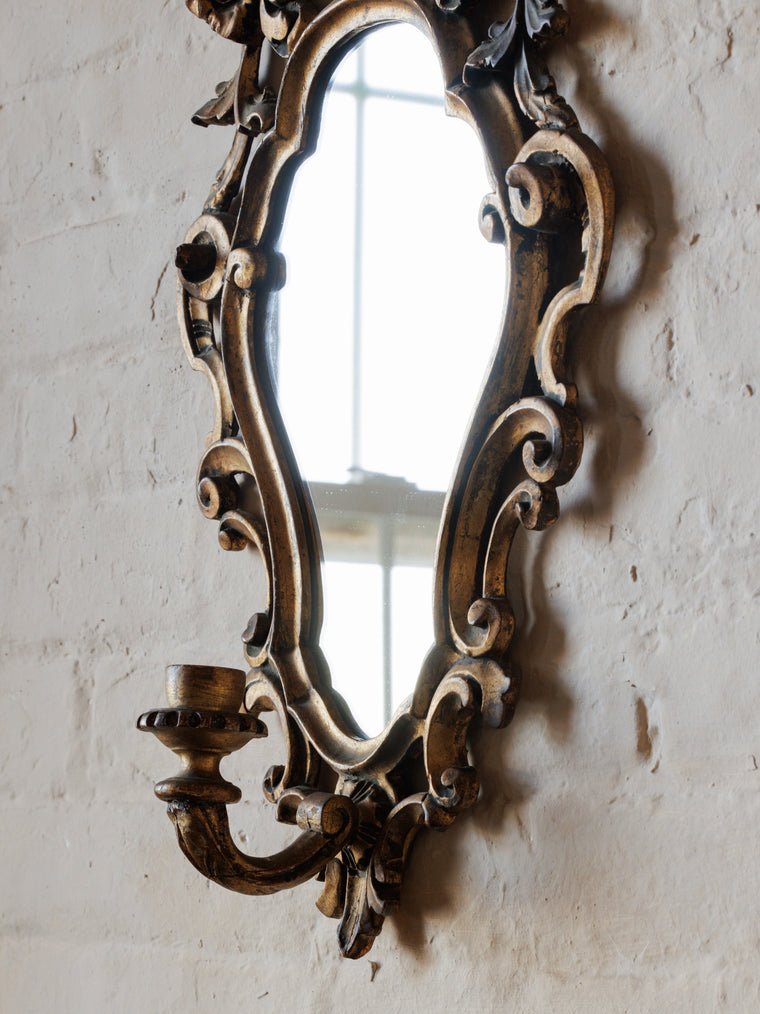 Gilt Mirror Candle Sconce