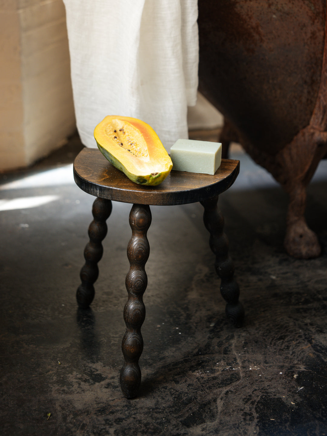 Demi-Lune French Tripod Stool