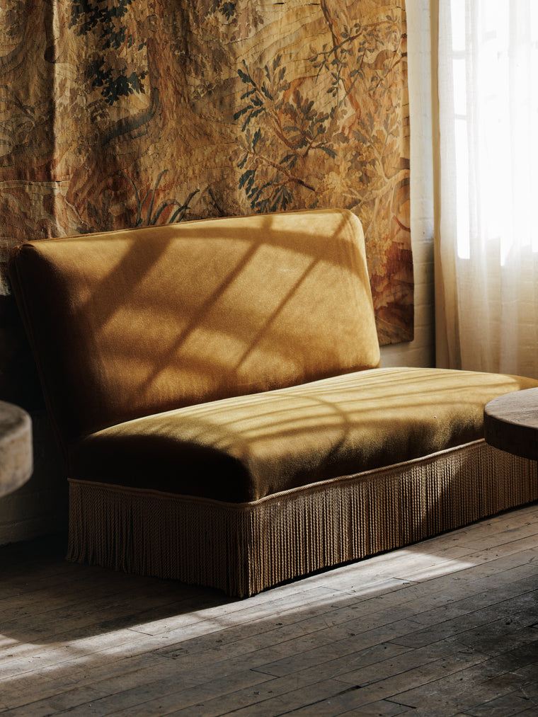 Mustard Napoleon III Loveseat