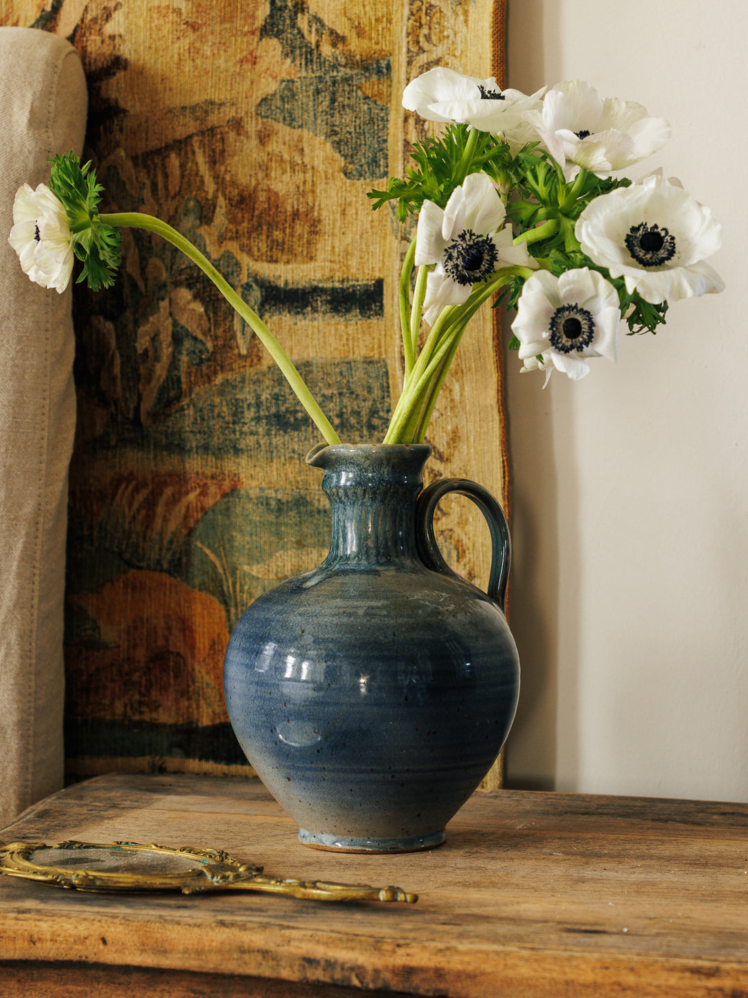 Blue Glazed Pitcher