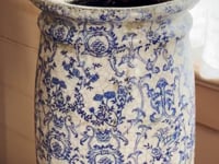 French Tall Blue Vase