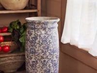 French Tall Blue Vase
