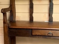 19th c. Antique French Bench with Drawer