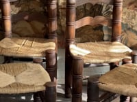 Brutalist French Chairs (Set of 4)